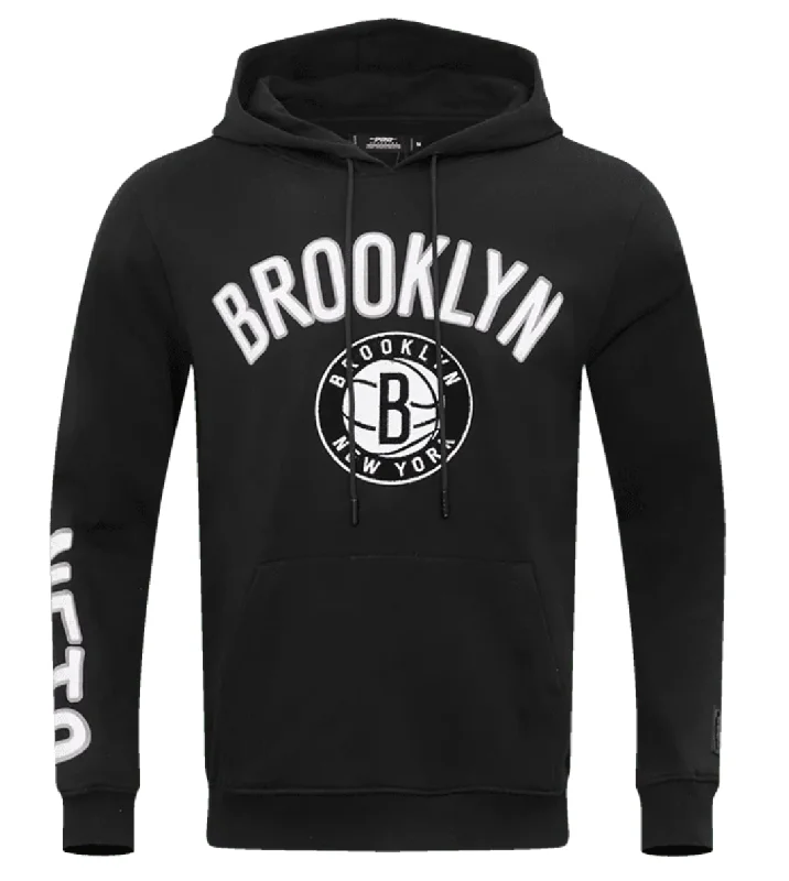 BROOKLYN NETS CLASSIC STACKED HOODIE