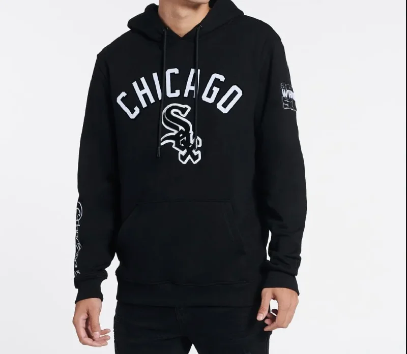 Chicago White Sox Black Stacked Hoodie