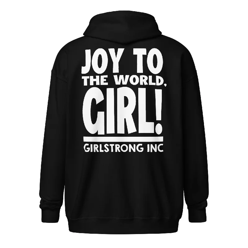 GS GRAPHIX FLEECE ZIP HOODIE - JOY TO THE WORLD, GIRL!