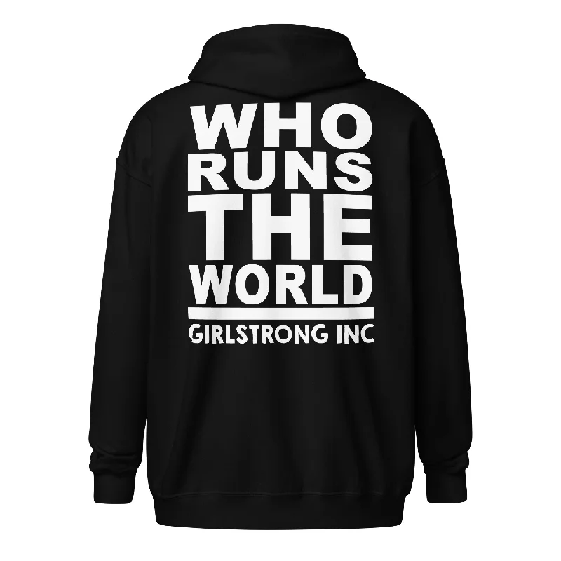 GS GRAPHIX FLEECE ZIP HOODIE - WHO RUNS THE WORLD