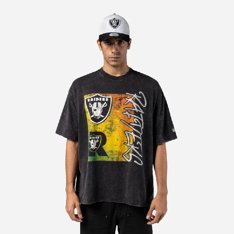 Playera Manga Corta Las Vegas Raiders NFL Classics Negra