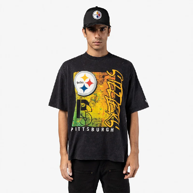 Playera Manga Corta Pittsburgh Steelers NFL Classics Negra