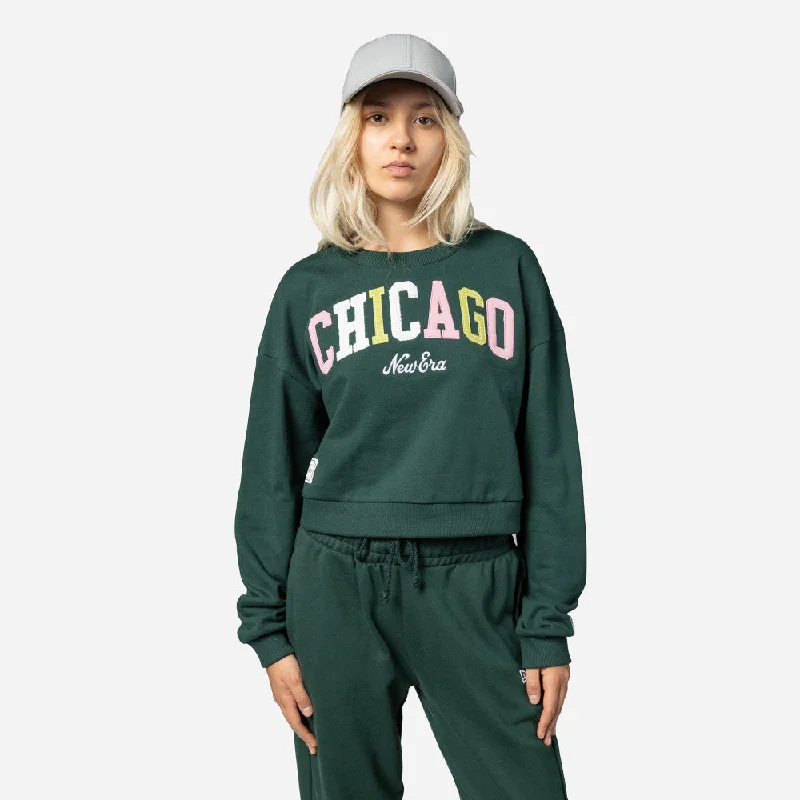 Sudadera Crop Chicago New Era City para Mujer