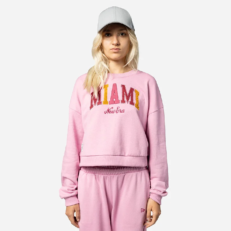 Sudadera Crop Miami New Era City para Mujer