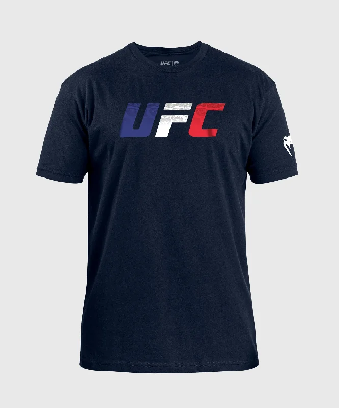 UFC Adrenaline Unrivaled by Venum Men's T-Shirt For Men's - Navy Blue - French Flag