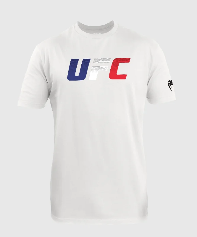 UFC Adrenaline Unrivaled by Venum Men's T-Shirt For Men's - White - French Flag