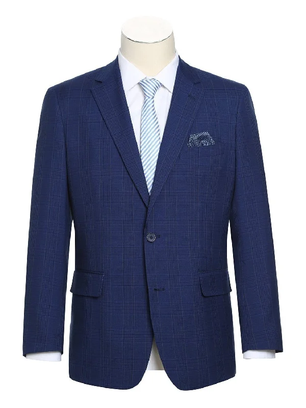 Men's Classic Fit Windowpane Blazer