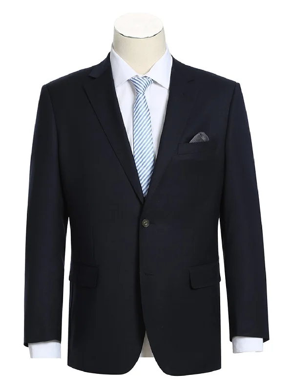 Men's Notch Lapels Solid Blazer