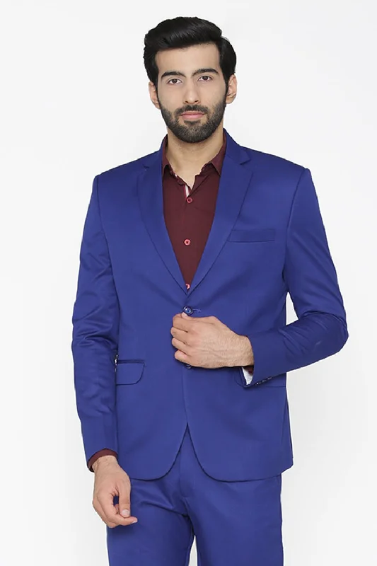 Polyester Cotton Blue Blazer