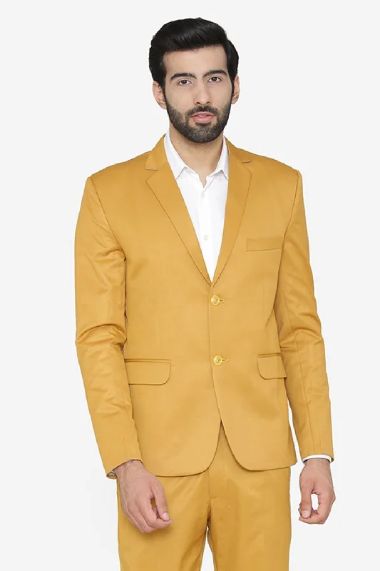 Polyester Cotton Brown Blazer