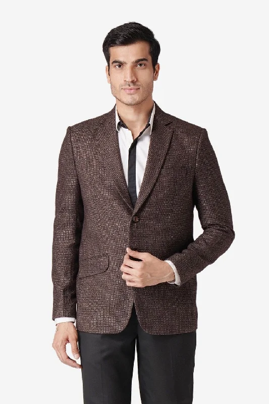 Tweed Dark Brown Blazer