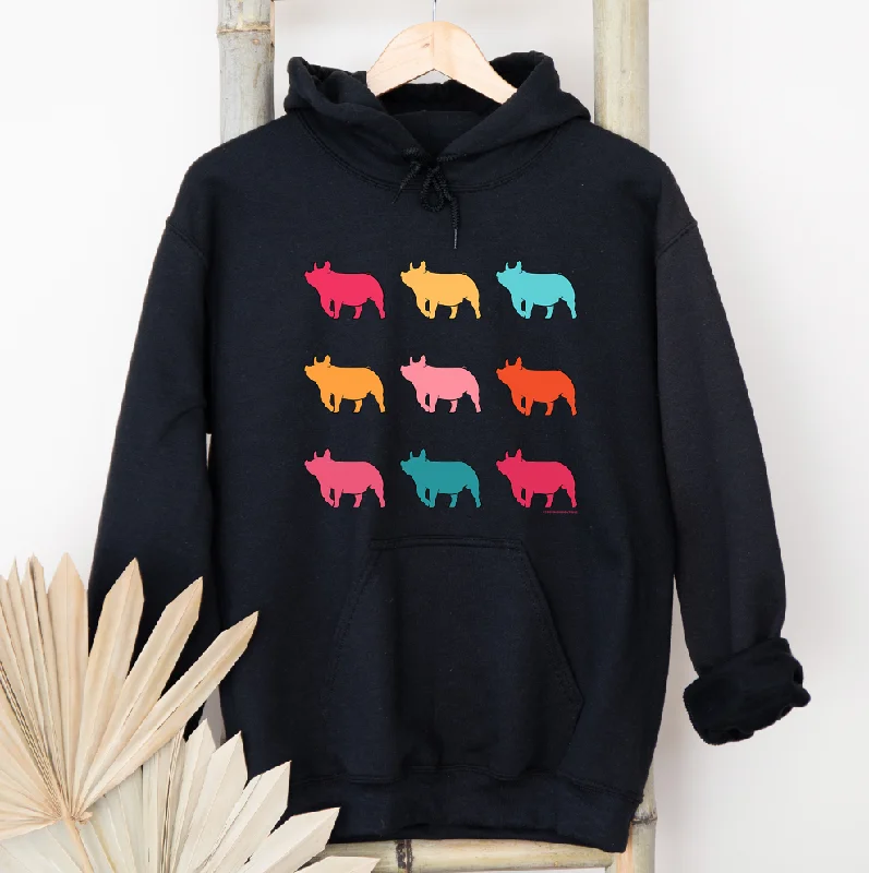 Colorful Pig Hoodie (S-3XL) Unisex - Multiple Colors!