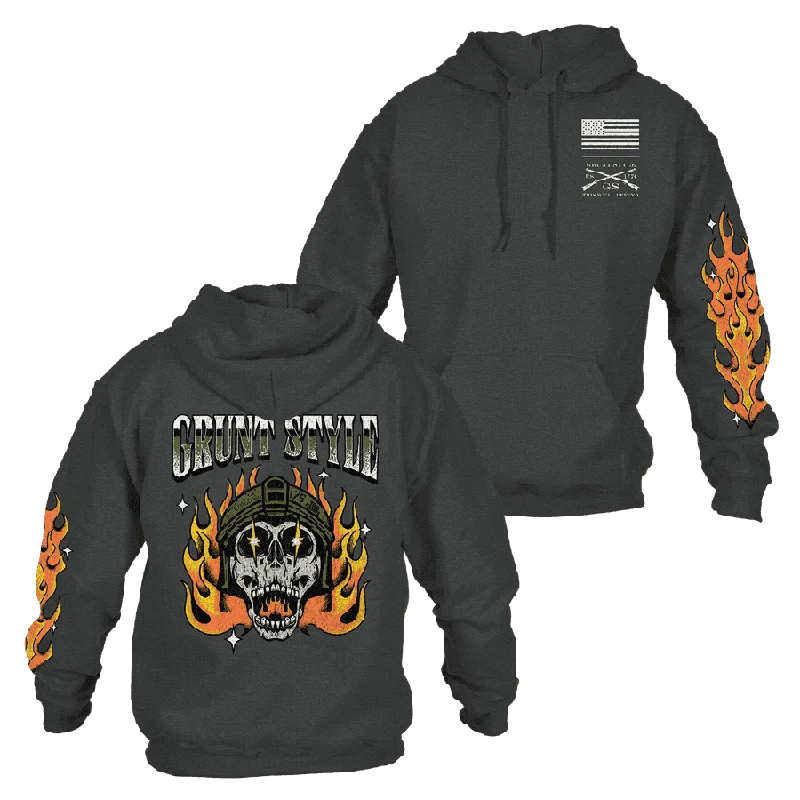 Flamethrower Hoodie - Dark Heather