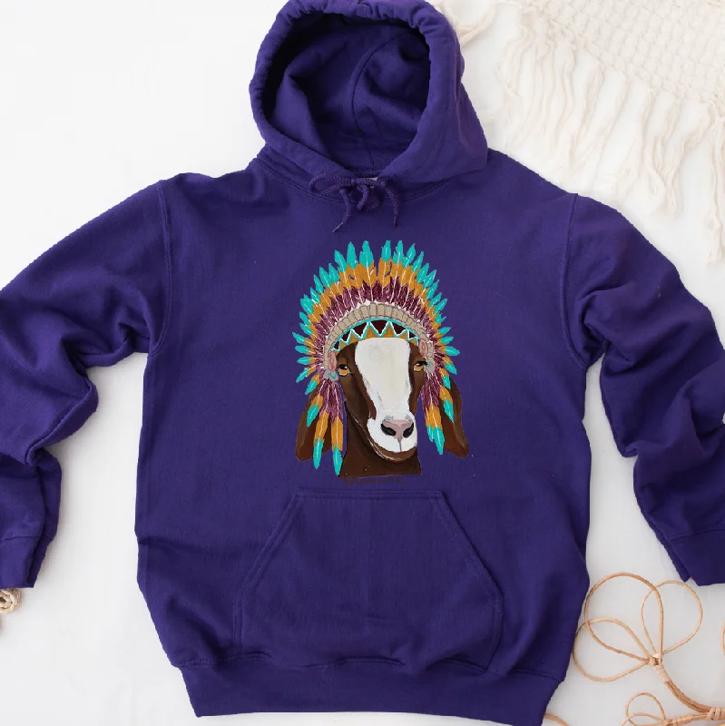 Goat Headdress Hoodie (S-3XL) Unisex - Multiple Colors!