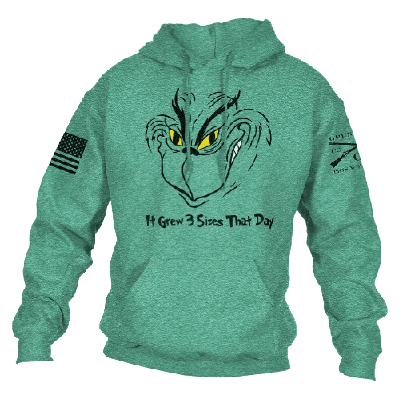 Grinch Grows Hoodie - Heather Forest Green