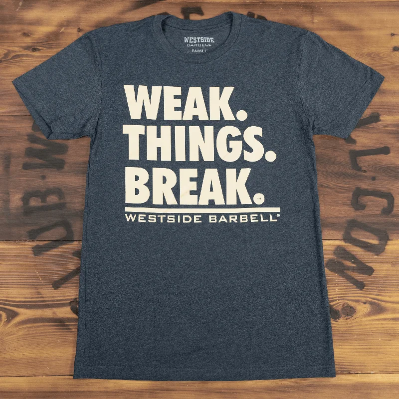 WSBB Mens Weak.Things.Break™ T-shirt - Navy Blue