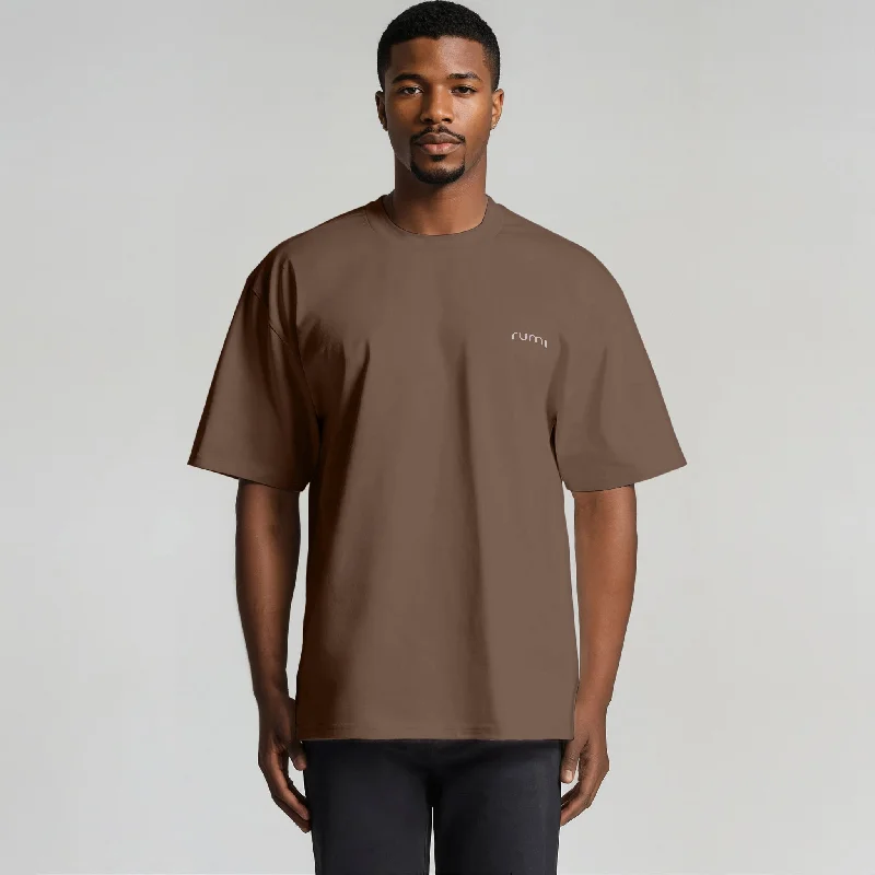 M Moon Tee Oversized Heavy -  Wood