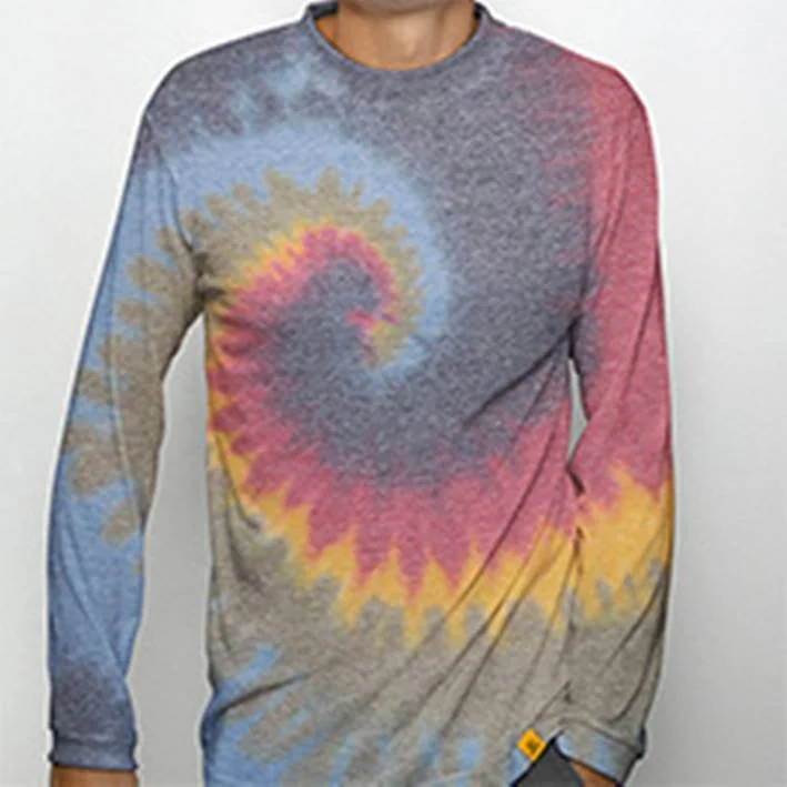 Men's Long Sleeve Smarter Basics Tie Dye Tee