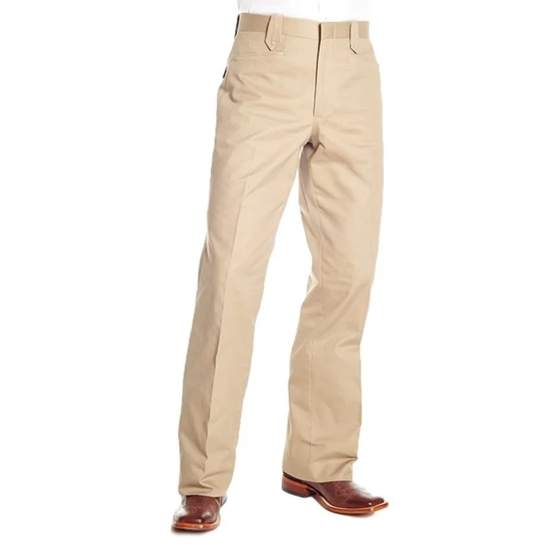 Circle S Western Pants Mens Snap Expandable Scalloped Khaki CP5705