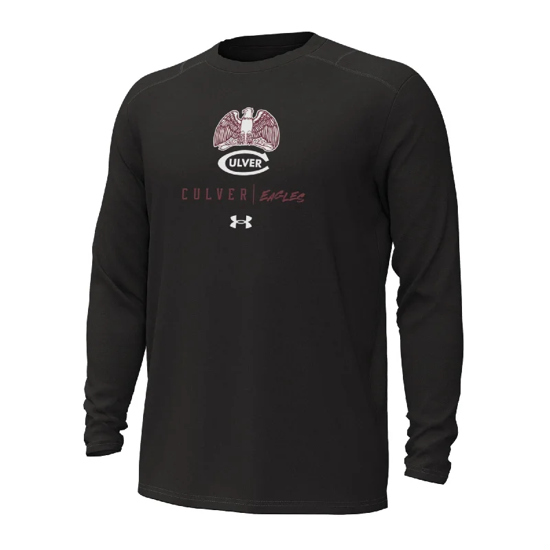 Under Armour Eagle Gameday Tech Long Sleeve Wave Tee - Black