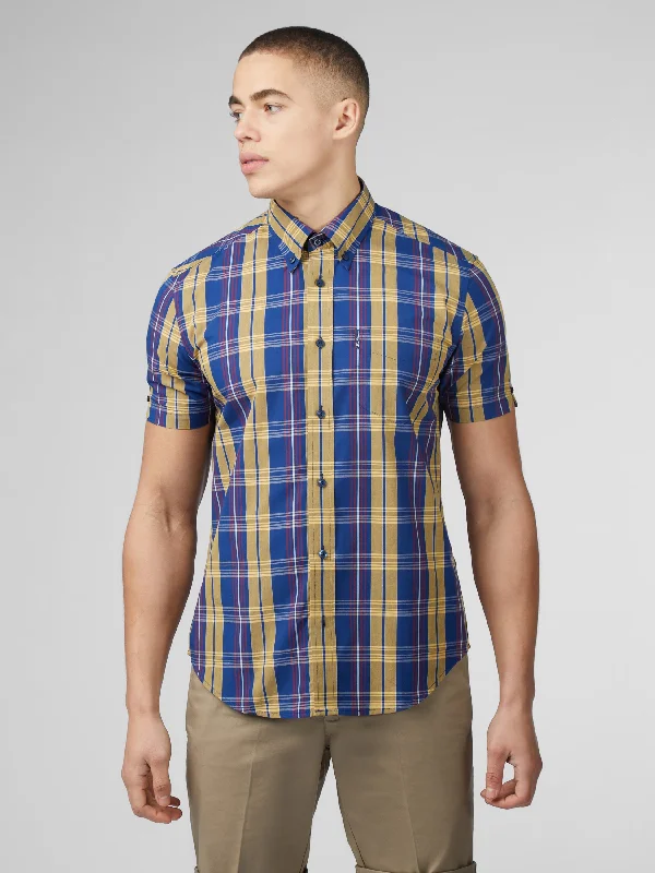 Signature Irregular Check Shirt - Twilight Denim