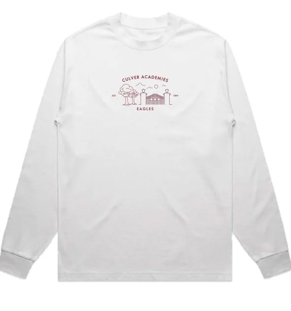 Logansport Gate Lux Long Sleeve Tee - White