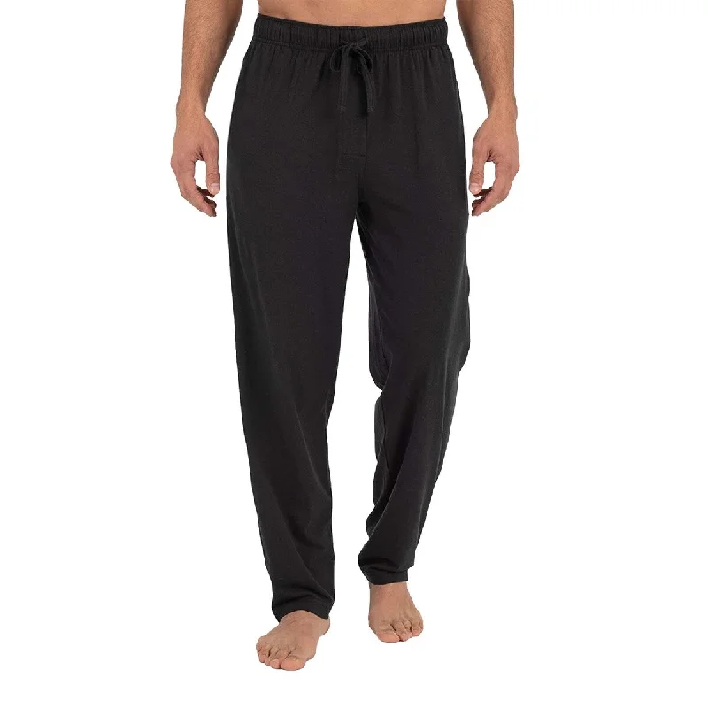 Mens Solid Jersey Knit Pants Adjustable Drawstring Waist 100percent Cotton Lightweight