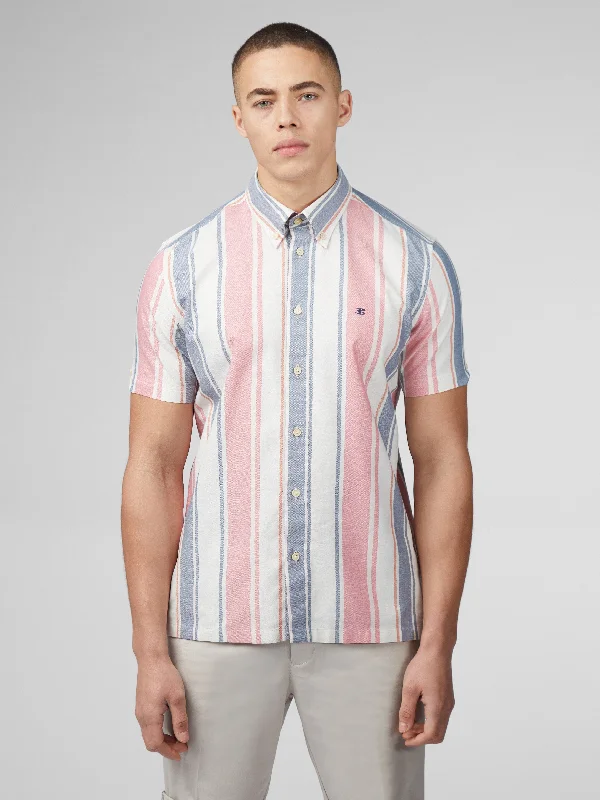 Signature Multicolor Stripe Shirt - Dark Pink