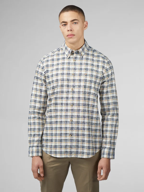 Signature Oxford Check Shirt - Snow White