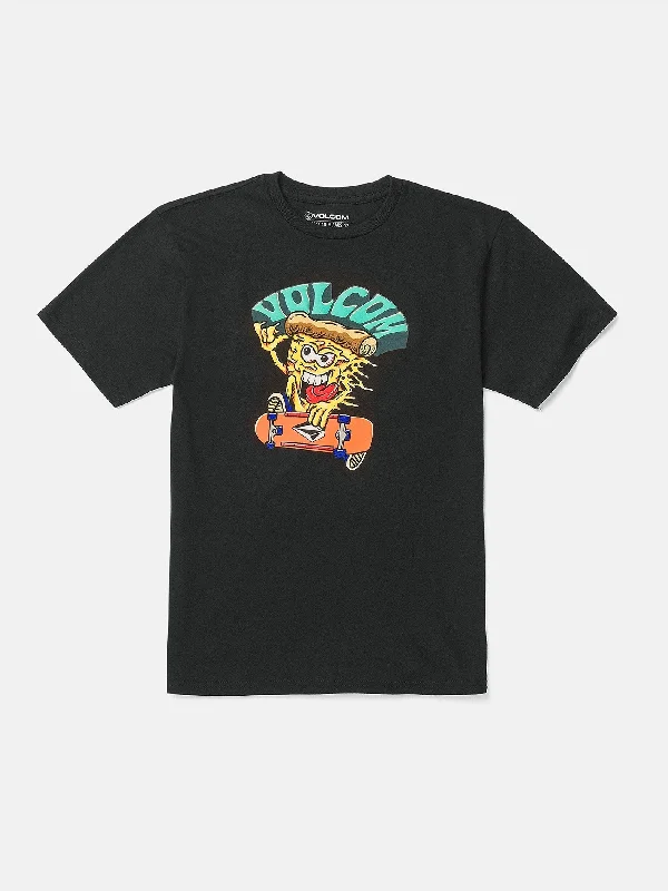 Little Boys Pizzapower Short Sleeve Tee - Black