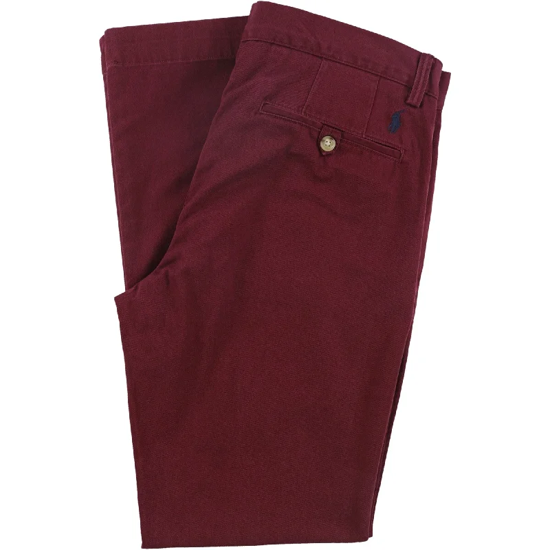 Ralph Lauren Mens Solid Casual Chino Pants, Red, 32W x 32L - 32W x 32L