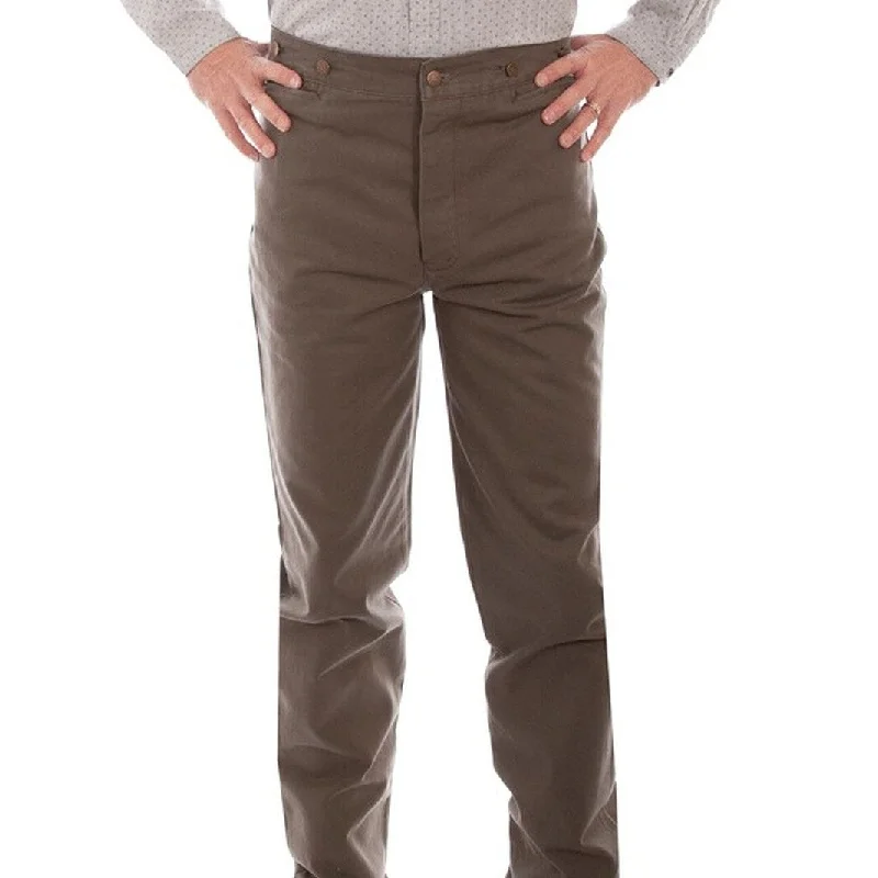 Scully Western Pants Mens Old West Rangewear Canvas Rugged F0_RW040