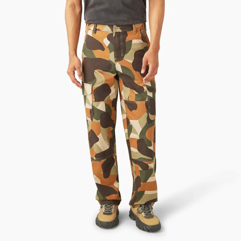 Camo Print Duck Cargo Pants