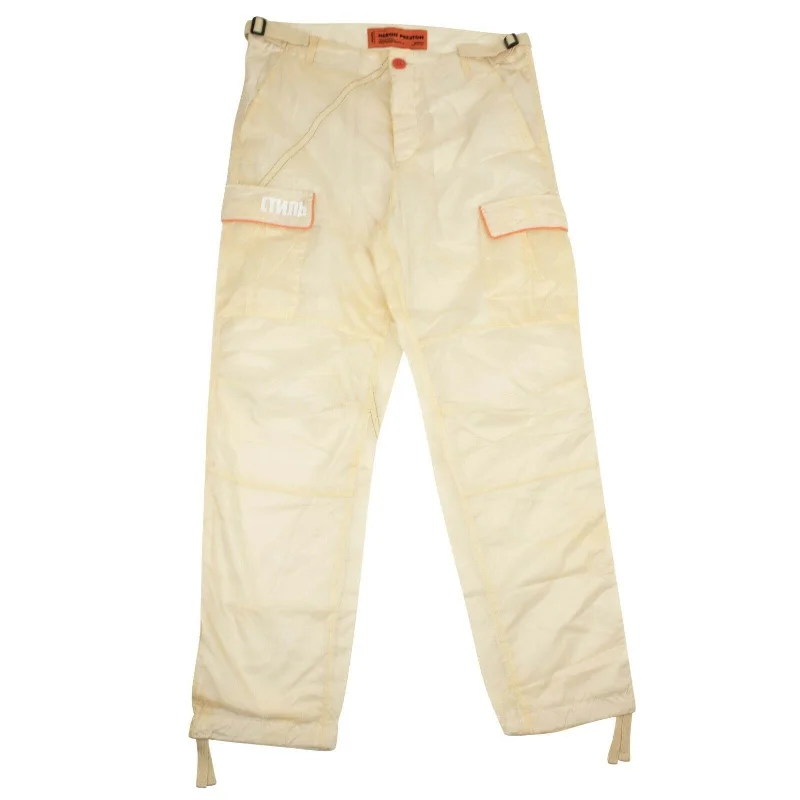 Heron Preston Parachute Cargo Pants - Beige