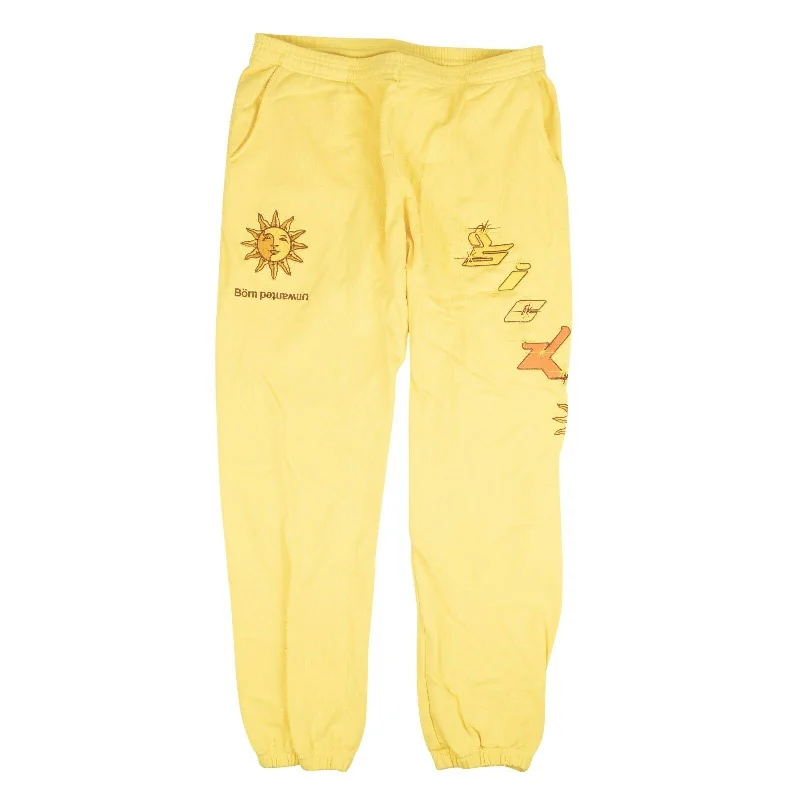 Sicko  X Luke.Wav Born Unwanted Sunshine Sweatpants - Yellow