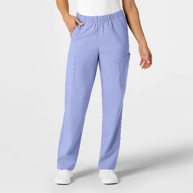 W123 Unisex Multi-Cargo Scrub Pant - Ceil Blue